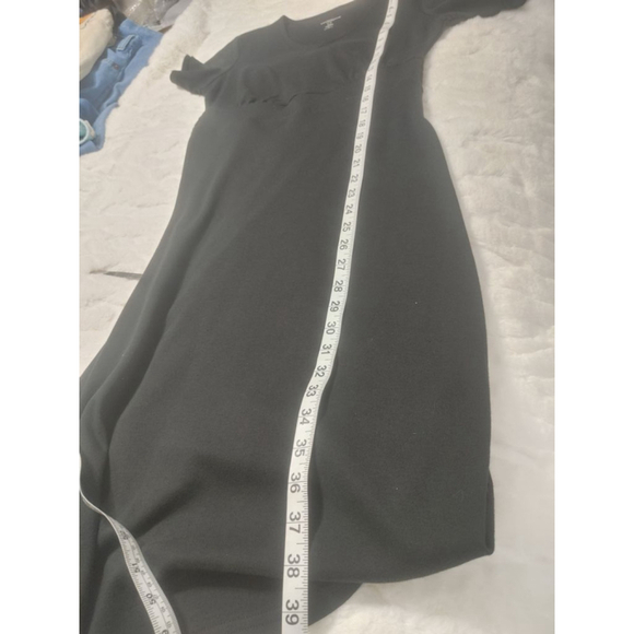 Women's Liz Claiborne Essentials Black Cotton Stretch Waist Dress Size XXS - Picture 10 of 11